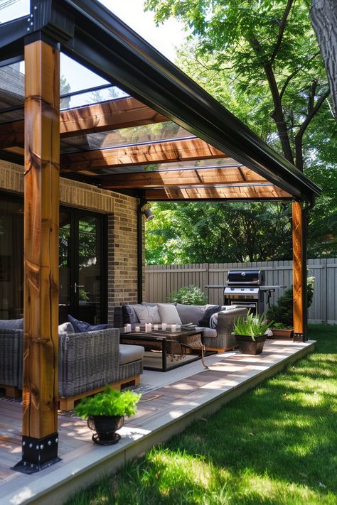 Patio Cover Ideas, Outdoor Covered Patio, Backyard Renovations, Patio Cover, Backyard Remodel, Farmhouse Porch, Patio Shade, Backyard Pergola, Outdoor Decor Backyard