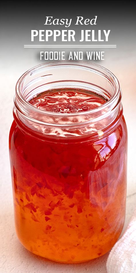 Recipe For Pepper Jelly, How To Make Red Pepper Jelly, Sweet Red Pepper Jelly, Cayenne Pepper Ideas, Pepper Jelly Recipes For Canning, Red Pepper Jelly Recipe Easy, Sweet Pepper Jam Recipe, Red Chili Peppers Recipes, Mini Red Pepper Recipes