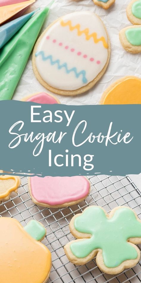 Easy Sugar Cookie Icing Oreos Cheesecake, Easy Sugar Cookie Icing, Best Sugar Cookie Icing, Sugar Cookie Frosting Recipe, Live Well Bake Often, Cookie Frosting Recipe, Sugar Cookie Icing Recipe, Easy Icing, Cookie Icing Recipe