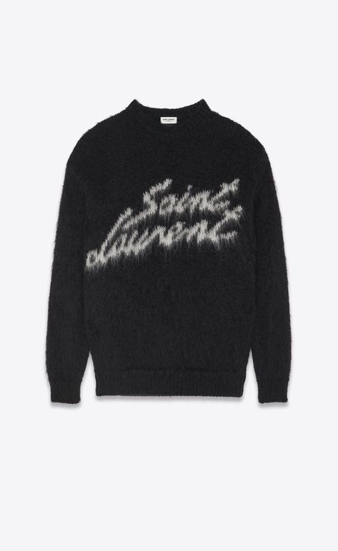 90s Saint Laurent sweater in mohair | Saint Laurent | YSL.com Tutus, Pull Mohair, 90s Sweater, Mens 90s, Mohair Wool, Mohair Sweater, Sweater Making, Knit Jumper, Wool Sweaters