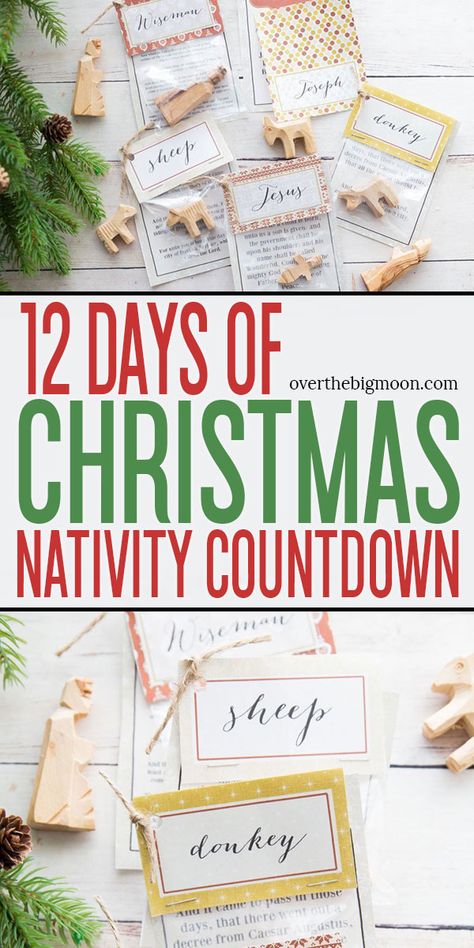 12 Days Of Christmas Nativity, Primary Christmas Gifts, Christmas Countdown Crafts, Lds Christmas, Christmas Scripture, Nativity Story, Christmas Neighbor, Christ Centered Christmas, Christmas Program