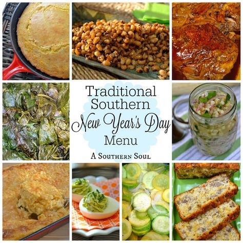 Your guide to cooking a traditional Southern New Year's Day menu! Recipes from A Southern Soul. Southern New Years Dinner, New Year Day Food, New Years Meals Traditional, New Year’s Day Meal, New Year’s Day Food, New Years Day Recipes, New Years Day Food, New Year's Day Food, Starting Traditions