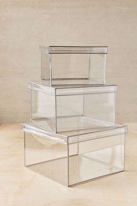 Urban Outfitters Looker Storage Box  Much cheaper than Container Store!  #amazingorganizationalbuy Penyimpanan Makeup, Urban Outfitters Home, Desain Pantry, Úložný Box, Acrylic Storage, Small Bathroom Storage, George Nelson, Bedroom Storage, My New Room