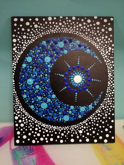 Ocean Theme Dot Art, Painting Mandala Art, Dot Painting Mandala, Painting Mandala, Mandala Rock Art, Mandala Art Therapy, Mandala Stencils, Mandala Art Lesson, Mandala Artwork