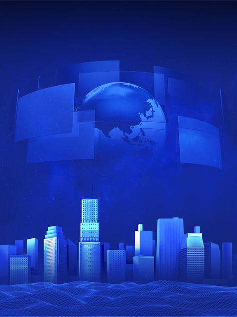 Blue Tech City Background Research Aesthetic Background, Broadcasting Background, Destroyed City Background, Tech Images, Future Background, Kota Masa Depan, Planet Background, Technology City, Kota New York