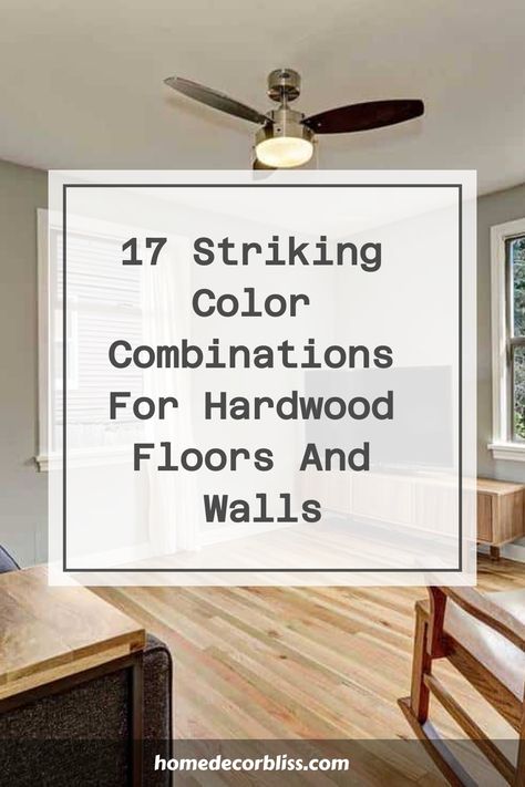 Explore these 17 striking color combinations that beautifully complement hardwood floors and walls. Whether you prefer a classic or modern aesthetic, these pairings will inspire your next home design project. Elevate your space with the perfect harmony of colors for a timeless and sophisticated look. Dive into our curated collection and discover the perfect combination to enhance the natural beauty of your hardwood surfaces. Let these stunning ideas guide you in creating a warm, inviting atmosph Interior Paint Colors For House Ideas, Wide Panel Wood Floor, Natural Color Wood Floors, Blonde Hardwood Floors Living Rooms, White Oak Floors Dark Walls, White Walls And Wood Floors, Neutral Hardwood Floor Stain, Mixed Hardwood Floors In Different Rooms, Neutral Paint Colors With Light Wood Floors