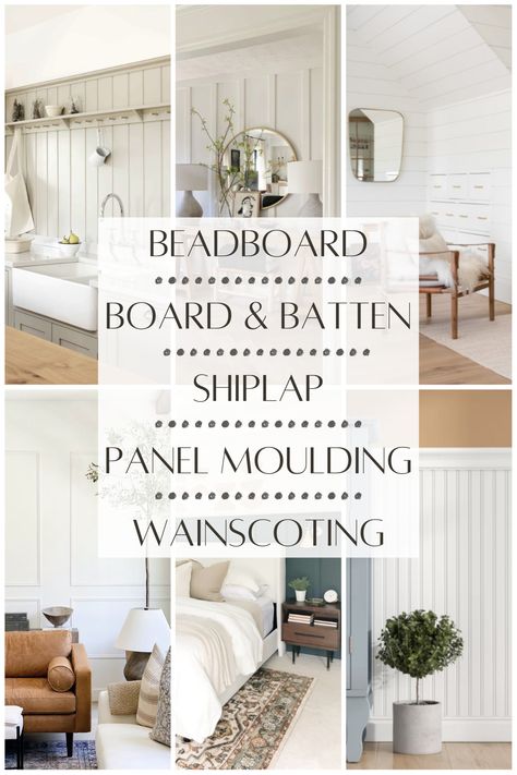 Board And Batten Types, Board And Batten And Beadboard, How To Panel A Wall Mdf, White Walls With Wainscotting, Board And Batten Wall Vs Shiplap, Types Of Board And Batten Wall, Wide Plank Paneling, Wainscoting Cathedral Wall, Dining Rooms With Shiplap Walls