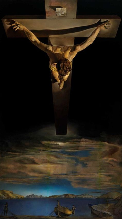 Salvador Dali painting returns to Kelvingrove - BBC News Saint John Of The Cross, Crucifixion Art, Paintings Of Christ, John Of The Cross, Salvador Dali Paintings, Salvador Dali Art, Art Visionnaire, Dali Paintings, Dali Art