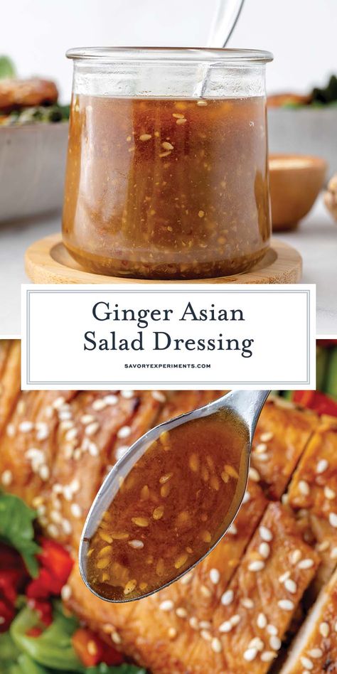 Japanese Salad Dressing, Sesame Salad Dressing, Ginger Asian, Healthy Dressing Recipes, Asian Salad Dressing, Steakhouse Recipes, Dressing Healthy, Ginger Salad Dressings, Asian Dressing