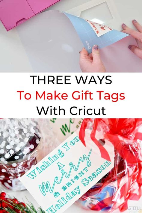 How To Make Gift Tags With Cricut, Making Tags With Cricut, How To Make Tags With Cricut, Christmas Gift Tag Ideas Cricut, Diy Gift Tags Cricut, How To Make Gift Tags, Circuit Gift Tags, Christmas Tags With Cricut, Cricut Gift Tags Christmas