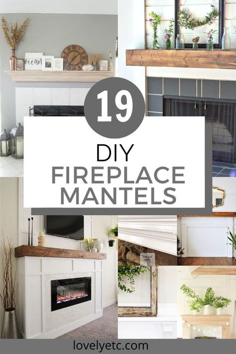 Diy Fireplace Mantels, Fireplace Mantel Ideas, Diy Mantle, Diy Fireplace Mantle, Fireplace Trim, Diy Fireplace Mantel, Faux Fireplace Mantels, Diy Mantel, Simple Fireplace