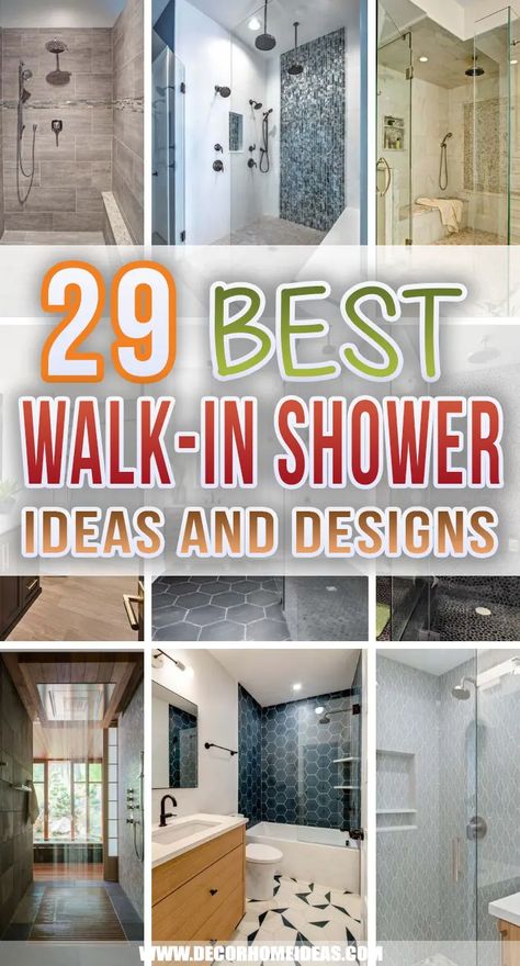 Tile Walk In Shower, Tub To Shower Remodel, Small Bathroom Tiles, Small Bathroom With Shower, Master Bath Shower, Shower Tile Ideas, Full Bathroom Remodel, Bathroom Upgrade, Bathroom Shower Design