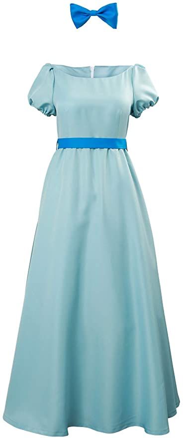 Wendy Peter Pan Costume, Wendy Cosplay, Blue Dress For Women, Wendy Costume, Maxi Blue Dress, Fancy Maxi, Peter Pan Costume, Wendy Dress, Blue Dresses For Women