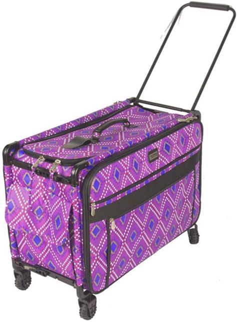 Pink Modern XXL(2XL) Tutto Monster Machine On Wheels 28"L x 18"H x 14" | QuiltAddict.com Sewing Tools Organizer, Modern Sewing Machines, Quilt In A Day, Long Arm Quilting Machine, Tie Down Straps, Road Vehicle, Quilting Rulers, Embroidery Supplies, Quilting Supplies