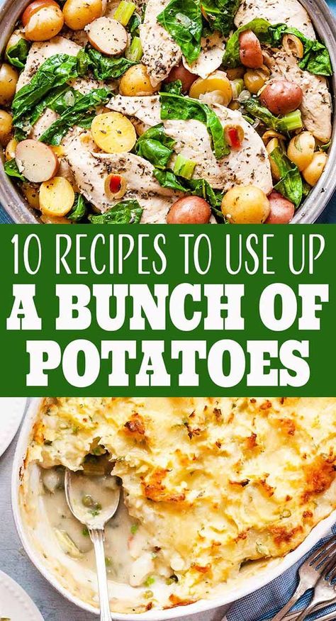 Dinners With Russet Potatoes, Recipe With Russet Potatoes, Use Up Potatoes, Sack Of Potatoes, Potato Recipes Crockpot, Russet Potato Recipes, Easy Scalloped Potatoes Recipe, Perfect Baked Potato, Herb Roasted Potatoes