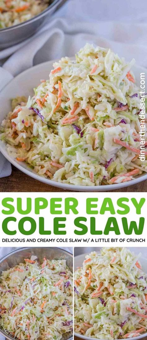 Easy Cole Slaw, Coleslaw Recept, Traditional Coleslaw Recipe, Creamy Coleslaw Dressing, Best Coleslaw Recipe, Bbq Side Dish, Easy Coleslaw, Coleslaw Recipe Easy, Coleslaw Dressing