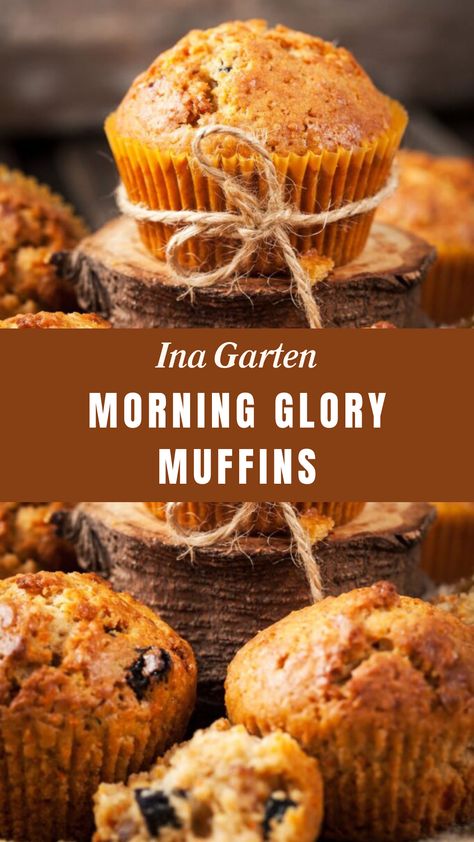 Barefoot Contessa Morning Glory Muffins Morning Glory Muffins With Banana, Glory Muffins, Morning Glory Cake Recipe, Bran Scones Recipe, Refrigerator Muffins, Morning Glory Muffin Recipes, Morning Glory Bran Muffins, Morning Muffins Healthy, Healthy Gluten Free Baking