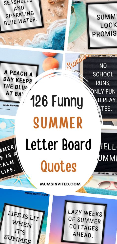 Funny Quotes For Board, Fun Letter Board Sayings, Funny Letter Board Sayings, Cottage Quotes Summer, Funny End Of Summer Quotes, Funny End Of School Year Quotes, Funny June Quotes, Cute Quotes For Letter Board, June Message Board Quotes