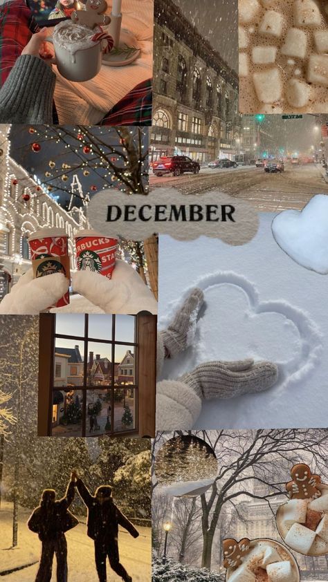 #months aesthetics #december #✨🫶❄️ December Month Aesthetic, December Collage Wallpaper, December Birthday Aesthetic, December Aesthetic Vintage, New Month Aesthetic, December Vibes Aesthetic, December Core, Wallpaper For December, December Wallpaper Aesthetic