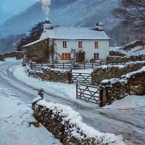 Winter is coming.. 🎄🎆⛄️❄️🌨 Romanticizing Winter, Rose Scott, Cottage Village, Cozy Inn, British Christmas, English Country Cottages, Yew Tree, English Cottages, Winter Szenen