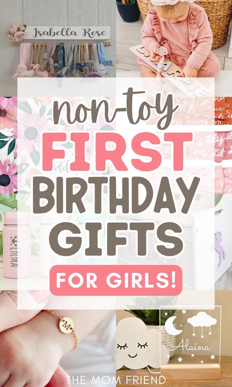 First Birthday Gift Ideas for Girls (That aren’t Toys!) Gift Ideas For First Birthday, 1st Bday Gifts, 1st Birthday Diy Gifts, Unique 1st Birthday Gifts, Gift For Girls Birthday, First Birthday Toys, Baby Birthday Gift Ideas, Baby First Birthday Gifts, Gifts For A 1st Birthday