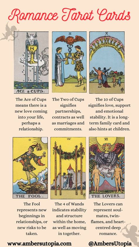 There are a lot of beautiful cards in the tarot that represent romance, relationships, love, soulmates, twin flames, the list goes on. Some cards are very obvious about this, but other cards tend to be more hidden among the 78 cards. Here is a list of tarot card meanings that I personally believe indicate situations or people is relationships, love, soulmates, and more.

#Love #Relationships #TarotLove Tarot Cards For Relationships, Tarot Card Meanings In Love Reading, Soulmate Tarot Cards, Tarot Card For Love, Soulmate Tarot Reading, Twin Flame Tarot Reading, List Of Tarot Card Meanings, Tarot About A Person, Love Tarot Meanings