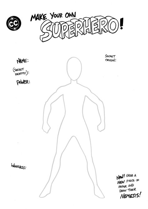 Super Hero Template, Superhero Crafts For Kids, Superhero Lessons, Design Your Own Superhero, Superhero Template, Superhero Camp, Super Hero Activities, Make Your Own Superhero, Create Your Own Superhero