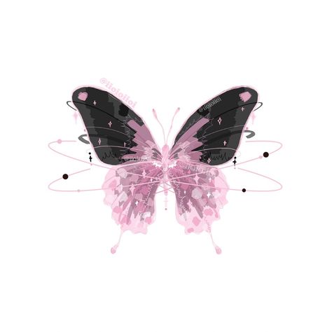 Black And Pink Butterfly Tattoo, Butterfly Aesthetic Pfp, Pfp Butterfly, Butterfly Profile, Butterfly Watch, Butterfly Artwork, Overlays Instagram, Anime Butterfly, Unicorn Wallpaper