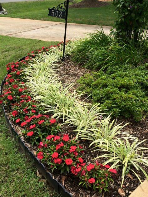 Front Garden Landscape, Small Front Yard Landscaping, Landscaping Inspiration, Front Yard Garden Design, Front Landscaping, Rock Garden Landscaping, Outdoor Gardens Design, Patio Landscaping, Garden Yard Ideas