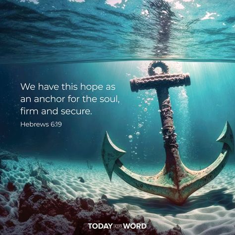 We have this hope as an anchor for the soul, firm and secure. - HEBREWS 6:19 Today in the Word - a daily devotional Bible study🙏 #Christian #bibleverses #christianquotes #christianwallpaper Anchor Bible Verses, Ludington Michigan, Devotional Bible, Book Of Hebrews, Grace Quotes, Bible In A Year, Spiritual Encouragement, Bible Study Verses, Bible Devotions