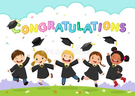 Happy graduation day. Vector illustration of students celebrating graduation , #AD, #day, #graduation, #Happy, #Vector, #celebrating #ad Kindergarten Graduation Ideas, Happy Graduation Day, Graduation Images, Kids Graduation, Graduation Balloons, Preschool Graduation, Happy Graduation, Happy Cartoon, Kindergarten Graduation