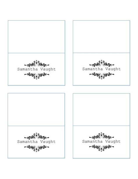 Free Place Card Template, Bridal Shower Place Cards, Diy Place Cards, Microsoft Word Free, Card Template Free, Place Setting Cards, Table Name Cards, Card Templates Printable, Wedding Place Card