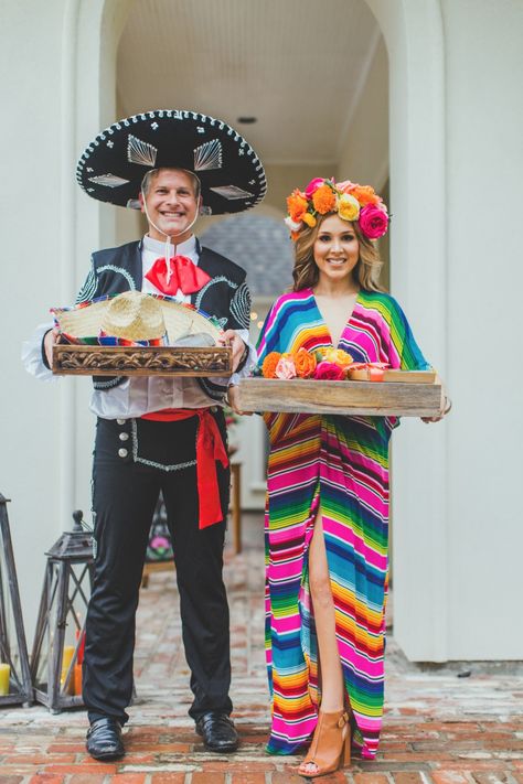 Let's Taco 'Bout Getting Married, Backyard Engagement Fiesta Mexico Themed Party Outfits, Mexican Theme Outfit, Fiesta Outfit Ideas, Mexican Style Outfits, Cinco De Mayo Outfit Women, Mexican Outfit Ideas, Mexican Party Outfit, Mexican Theme Party Outfit, Engagement Fiesta