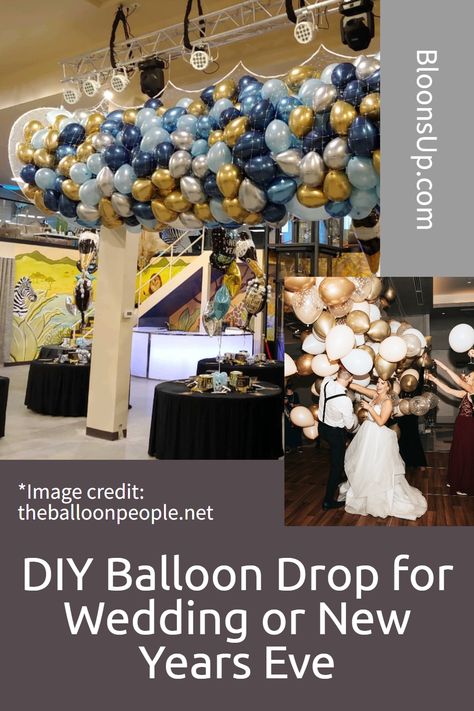 Want to make your party really special this year? Check out this DIY Balloon Drop! It's perfect for New Years Eve, weddings, and any other big event! Click the image to learn more! Dropping Balloons From Ceiling, How To Make A Balloon Drop New Years Eve, Diy Balloon Drop Easy, Diy Balloon Drop New Years, Balloon Drop New Years Eve, Balloon Drop Diy, Diy Balloon Drop, Nye 2023, Scuba Vbs