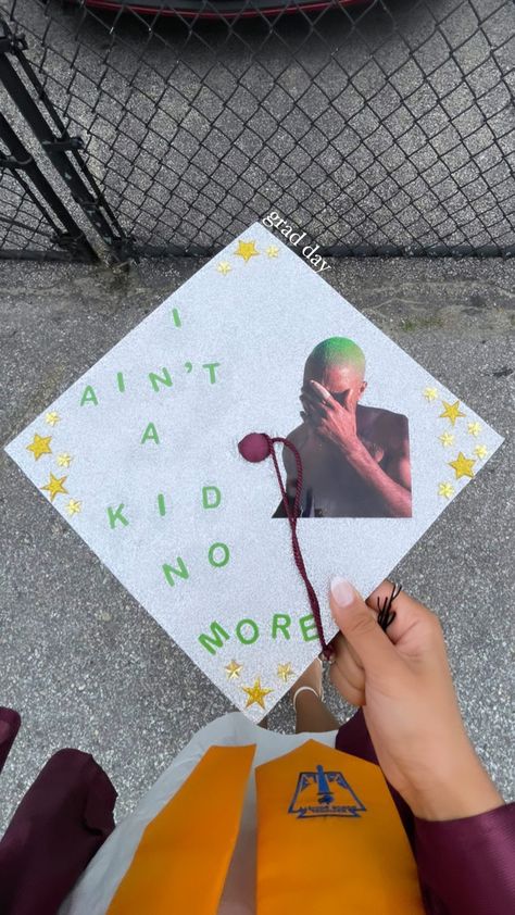 Spm Graduation Cap, Pitbull Graduation Cap, G59 Graduation Cap, Class Of 2024 Cap Ideas, Junior H Graduation Cap, Grad Cap Ideas Frank Ocean, Eminem Graduation Cap, Bryson Tiller Graduation Cap, Grad Cap Music Ideas