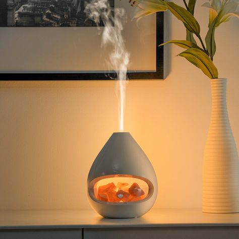 Massage Room Design, Massage Room Decor, Salt Therapy, Himalayan Salt Crystals, Esthetician Room, Zen Room, Himalayan Salt Lamp, Salt Crystal, Scent Diffuser