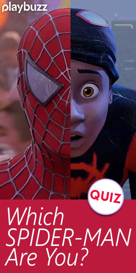 Spiderverse Quiz, Spider Man Toby Mcguire, Spider Verse Characters, Marvel Characters Quiz, Marvel Quizzes, Superhero Quiz, Marvel Quiz, Mcu Spiderman, Spiderman And Spider Gwen