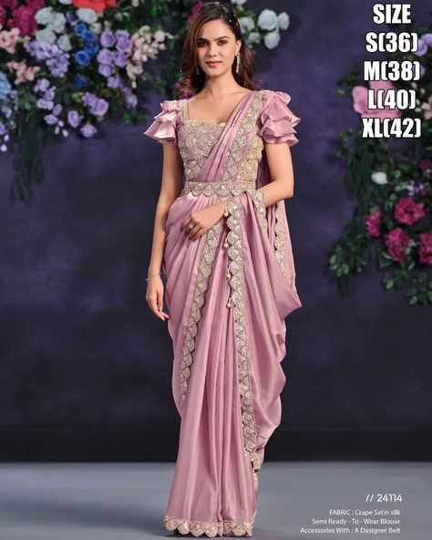 Presenting party wear designer ready to wear saree with blouse (minute saree)😍😍 DM FOR ORDER #amazingdeal #instafashion #instagram #trendingfashion #topquality #womenfashion #saree #shoppingamazingdeals #crazyfashion #bestproduct #bestprice #fashionstyle #outfitoftheday #ordernow Classic Saree, Designer Ready To Wear, Moti Work, Party Sarees, Readymade Saree, Ready To Wear Saree, Patiala Salwar, Satin Saree, Party Wear Lehenga