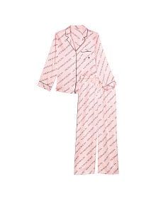 Dew Drop Satin Long Pajama Set - Victoria's Secret - vs Victoria Secret Satin Pajamas, Sleep Lingerie, Vs Pink Christmas, Victoria's Secret Logo, Satin Pant, Lingerie Catalog, Sleep Clothes, Victoria Secret Outfits, Victoria Secret Pajamas