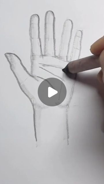 Easy Hands Drawing, Quick And Easy Things To Draw, Drawing With Hands, Hand Easy Drawing, How To Draw A Hand Step By Step Easy, Drawing A Hand, Hand Drawing Step By Step, Hands Drawing Easy, Easy Hand Drawings Step By Step