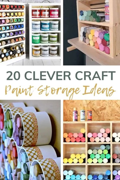 Storage Ideas For Paint Supplies, Organize Acrylic Paints Storage Ideas, Storage For Paint Supplies, Paint Supply Organization, Organizing Acrylic Paint Bottles, How To Organize Paint Supplies, How To Store Paint Supplies, 2oz Paint Bottle Storage, Organizing Painting Supplies