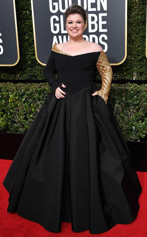 Photos from 2018 Golden Globes Red Carpet Fashion - Page 4 Plus Size Ball Gown, Jacquard Gown, Golden Globes Red Carpet, Plus Size Gowns, فستان سهرة, Kelly Clarkson, Christian Siriano, Gala Dresses, Fashion Sewing Pattern