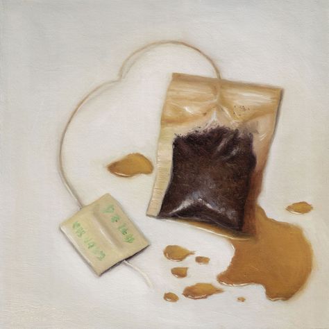 Orchid Drawing, Used Tea Bags, Tea Bag Art, Art Major, Tea Store, Drawing Bag, Daily Painting, Tea Art, Still Life Art