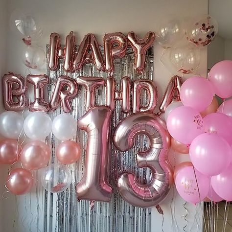 13 Candles Birthday, Pink 13 Balloons, 13 Birthday Balloon Ideas, Teenage Birthday Decor, Cute 13 Birthday Party Ideas, Sweet 13 Birthday Party Ideas Decoration, 13 Year Birthday Ideas, Birthday 13 Year, Thirteen Birthday Ideas