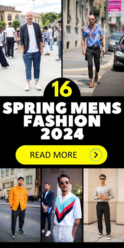 Elevate your fashion sense for spring 2024 with mens street styles and casual outfits perfect for Easter celebrations. Dive into the retro and streetwear trends to ensure your wardrobe is on par with the latest and most stylish looks of the season. Men 2024 Spring Fashion, 2024 Outfit Trends Men, Mens Easter Outfit Casual, Spring Attire Men, Men’s 2024 Fashion Spring, Latest Men Fashion Trends For Men, Men’s Fashion 2024 Casual, Spring Wear Men, Man European Style