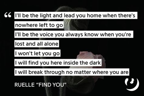 Ruelle Lyrics, Yours Lyrics, All Alone, Find You, The Darkest, The Voice, Matter, Finding Yourself, Let It Be