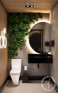 Toilet Stall Design, Gym Restroom Design, Restaurant Single Bathroom Design, Salon Toilet Ideas, Green And Gold Salon Decor, Retail Bathroom Design, Ambient Lighting Bathroom, Small Commercial Bathroom, Cafe Bathroom Design