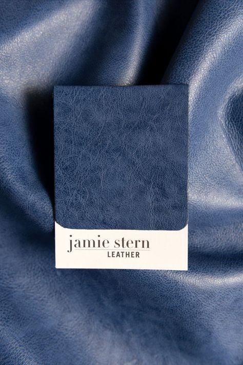 Jamie Stern Caribbean Spice Leather in the color Blue Daze Blue Fabric Texture, Laminate Colours, Fabric Scarf, Instagram Frame Template, Leather Repair, Sustainable Leather, Color Chip, Fall Color Palette, Material Textures