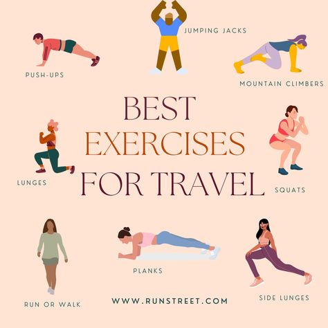 Best Exercises for Traveling Arm Workout Challenge, Hotel Room Workout, Vacation Workout, Pilates Challenge, Killer Workouts, Side Lunges, Walking Exercise, Best Exercises, Recovery Workout