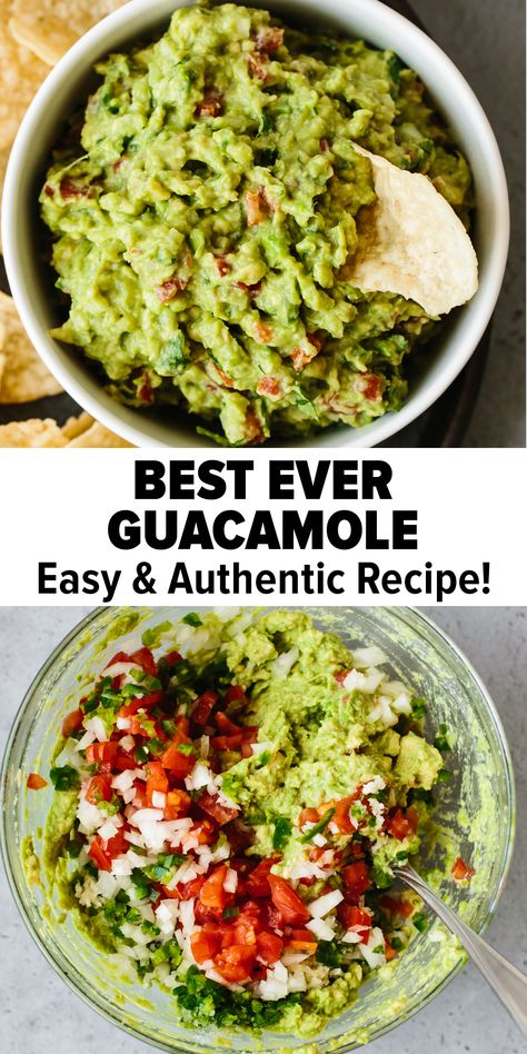 Authentic Guacamole Recipe, Clam Dip, Avocado Chips, Best Guacamole, Avocado Recipe, Guacamole Recipe Easy, Best Guacamole Recipe, Guacamole Recipe, Authentic Mexican